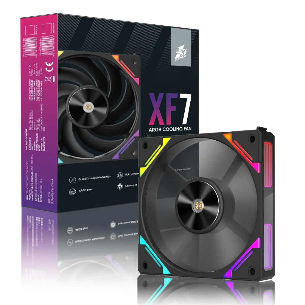 Вентилятор 1stPlayer XF7 Black (XF7-BK-1IN1) UA