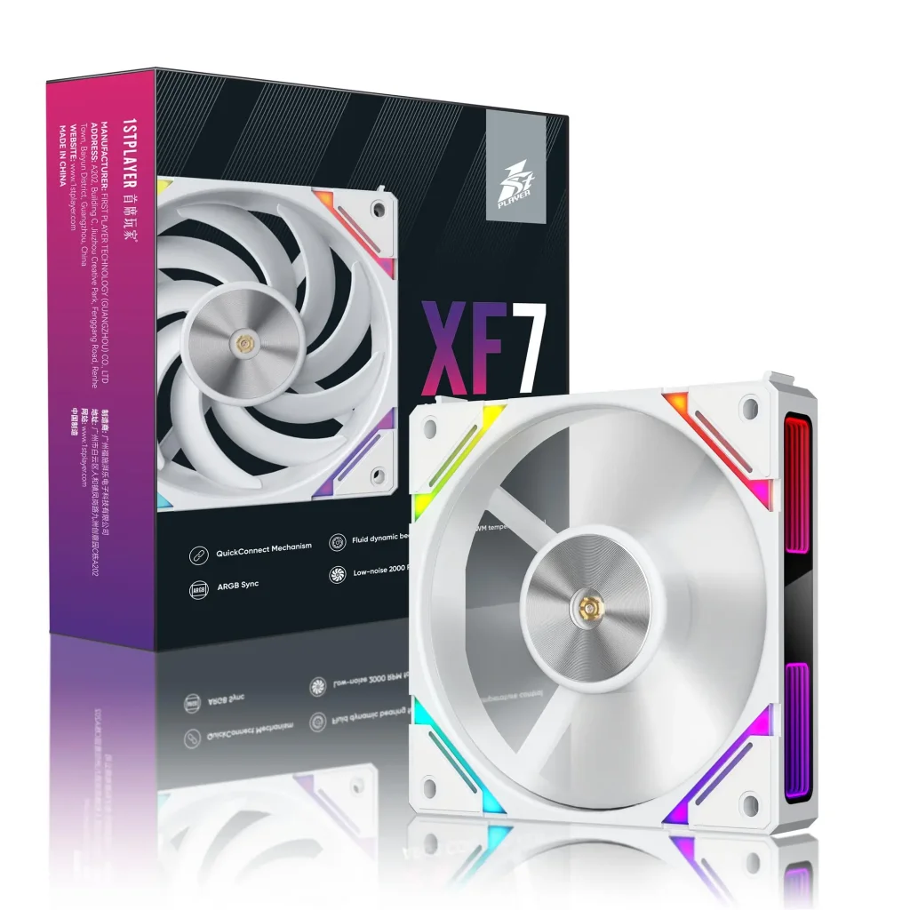 Вентилятор 1stPlayer XF7 White (XF7-WH-1IN1) UA