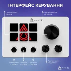 Контролер для стримінгу Ajazz AKP03E USB White UA