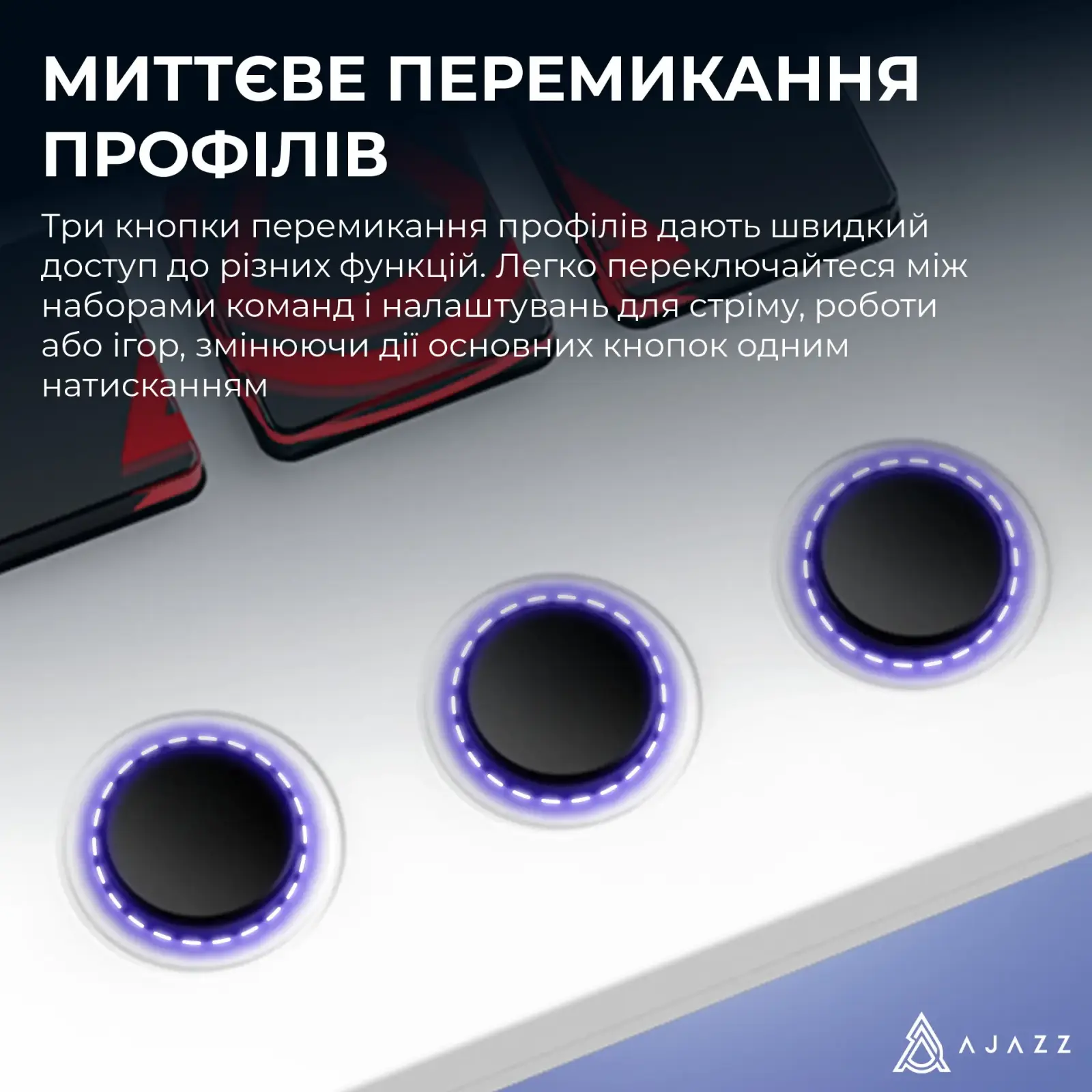 Контролер для стримінгу Ajazz AKP03E USB White UA