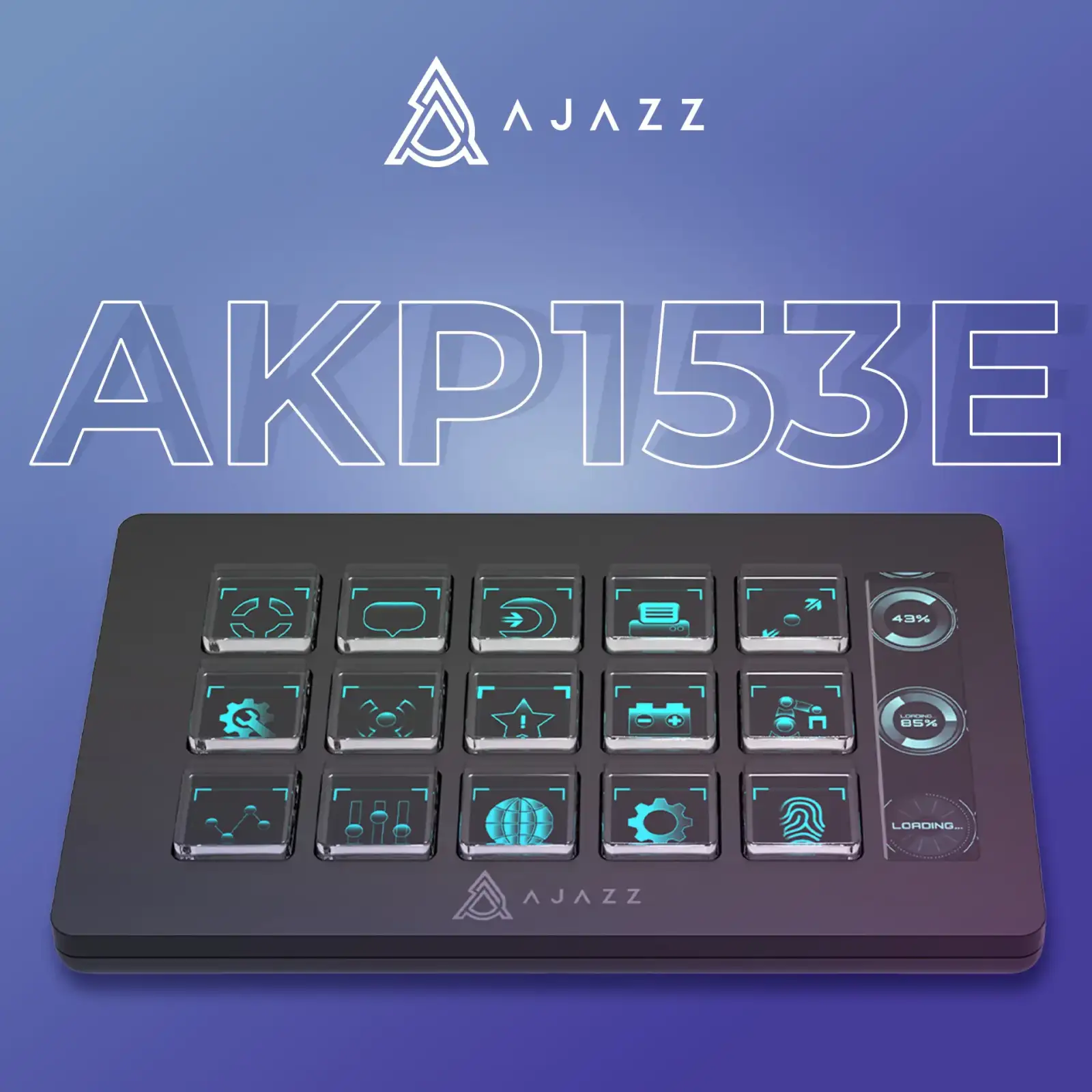 Контроллер для стриминга Ajazz AKP153E USB Black (AKP153E-B) UA