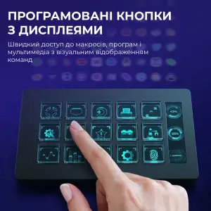 Контроллер для стриминга Ajazz AKP153E USB Black (AKP153E-B) UA