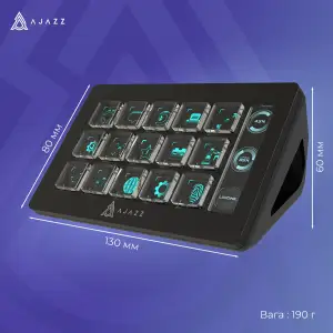 Контроллер для стриминга Ajazz AKP153E USB Black (AKP153E-B) UA