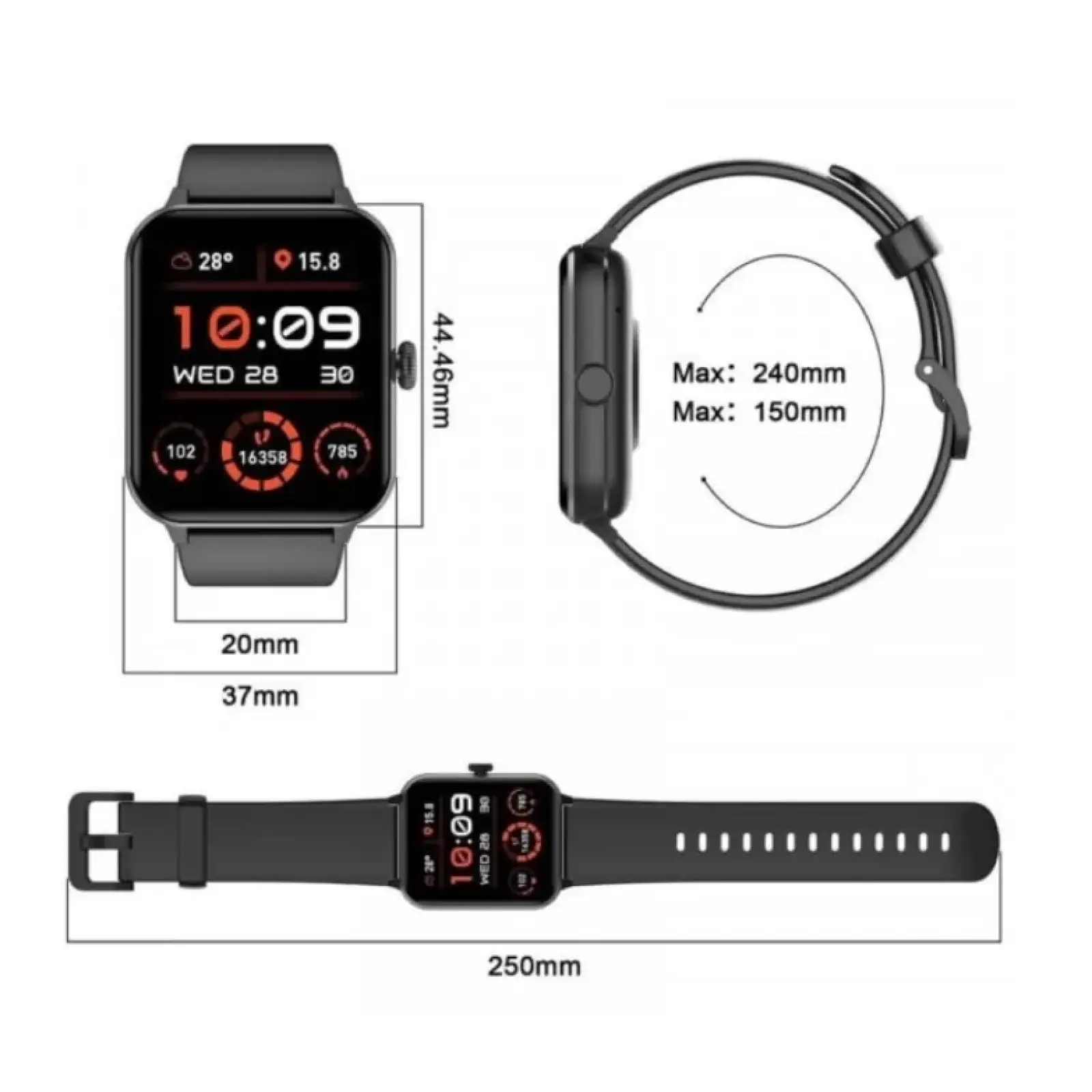 Cмарт-часы Blackview R50 Black (6931548317517) UA