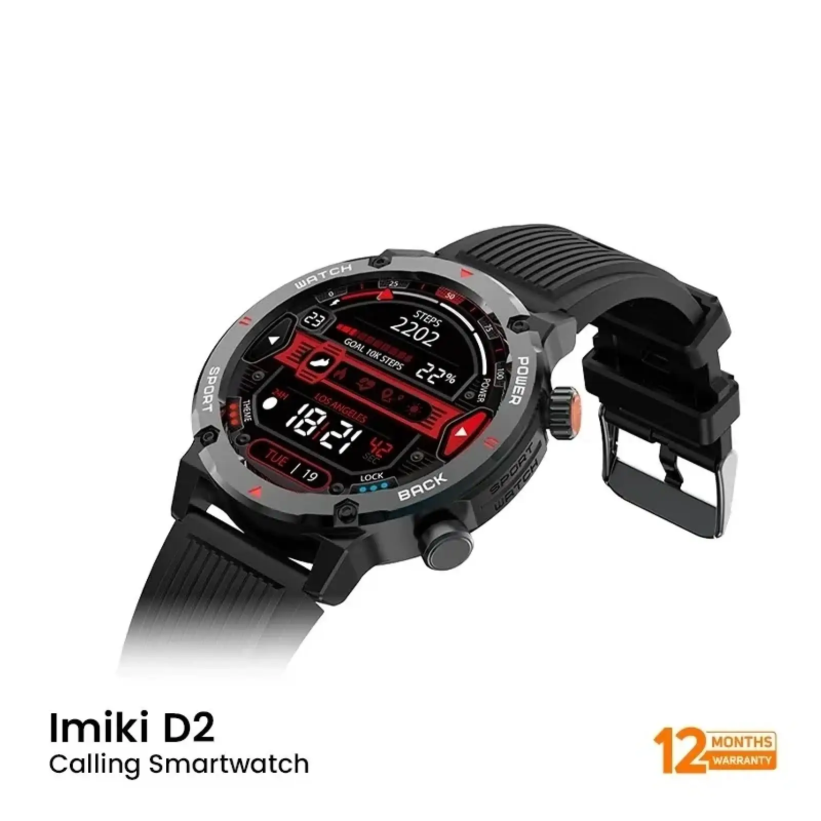 Смарт-часы iMiLab iMiki D2 Black Silicone Strap UA