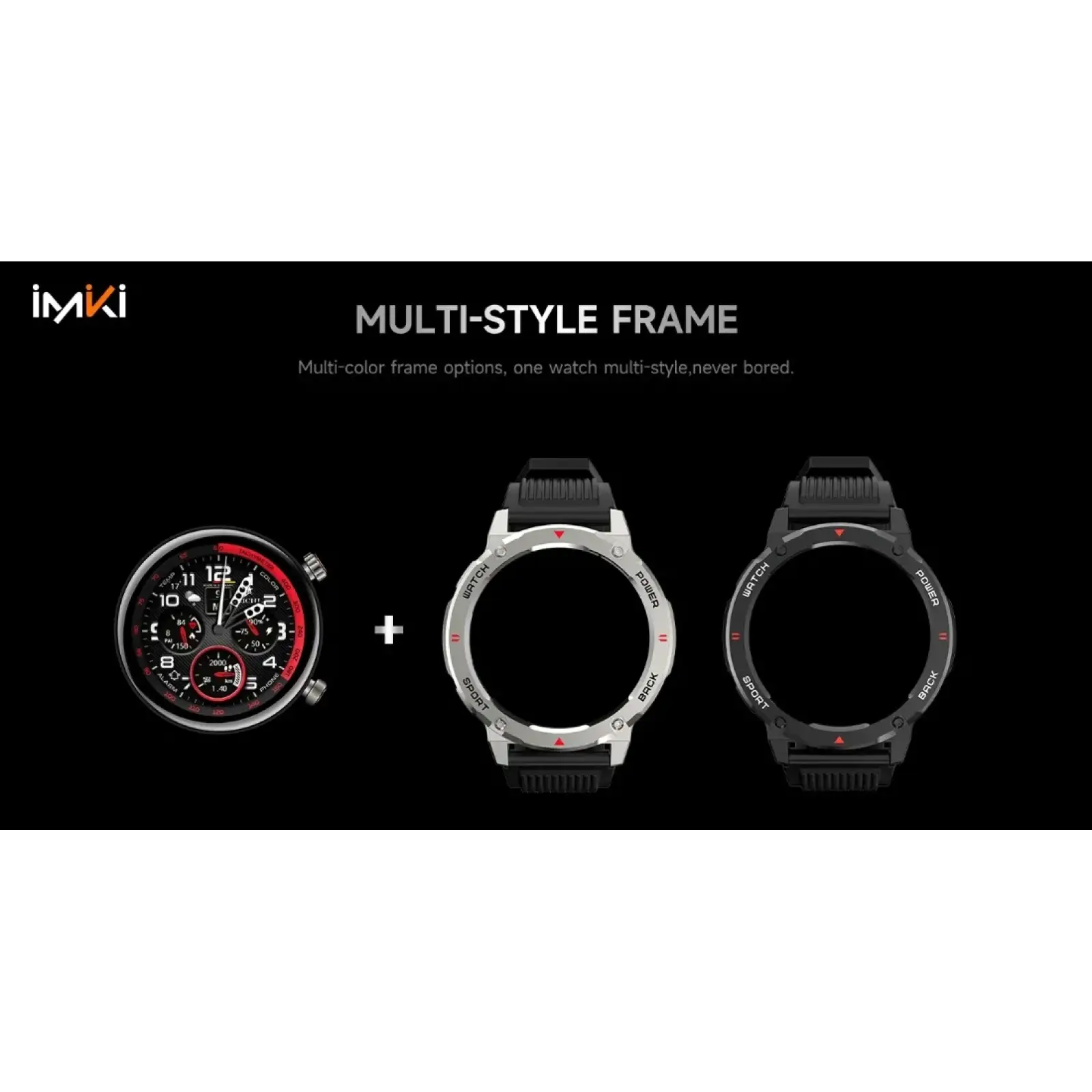 Смарт-часы iMiLab iMiki D2 Black Silicone Strap UA