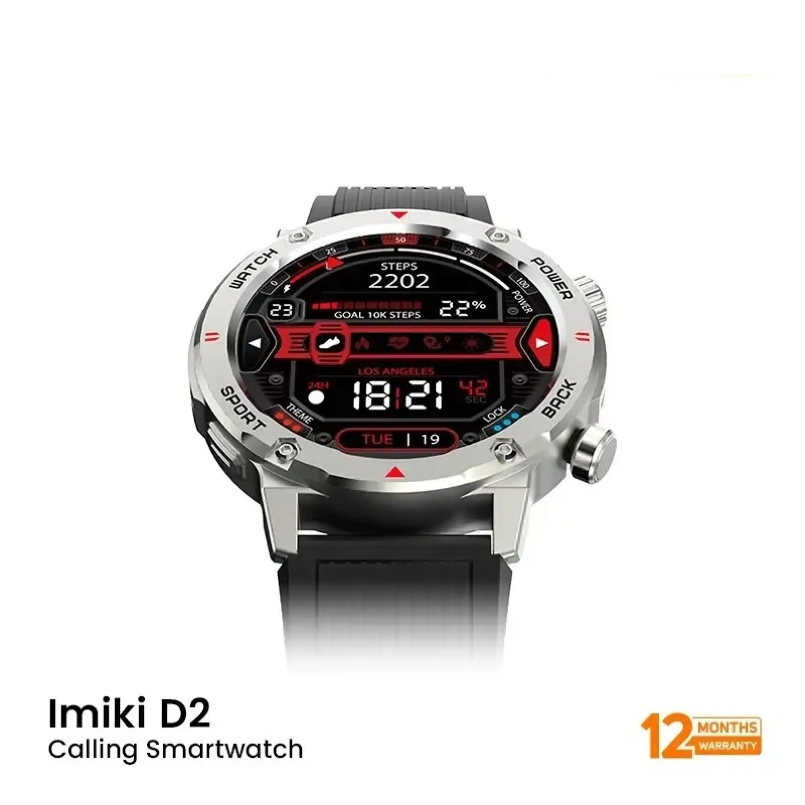 Смарт-часы iMiLab iMiki D2 Silver Silicone Strap UA