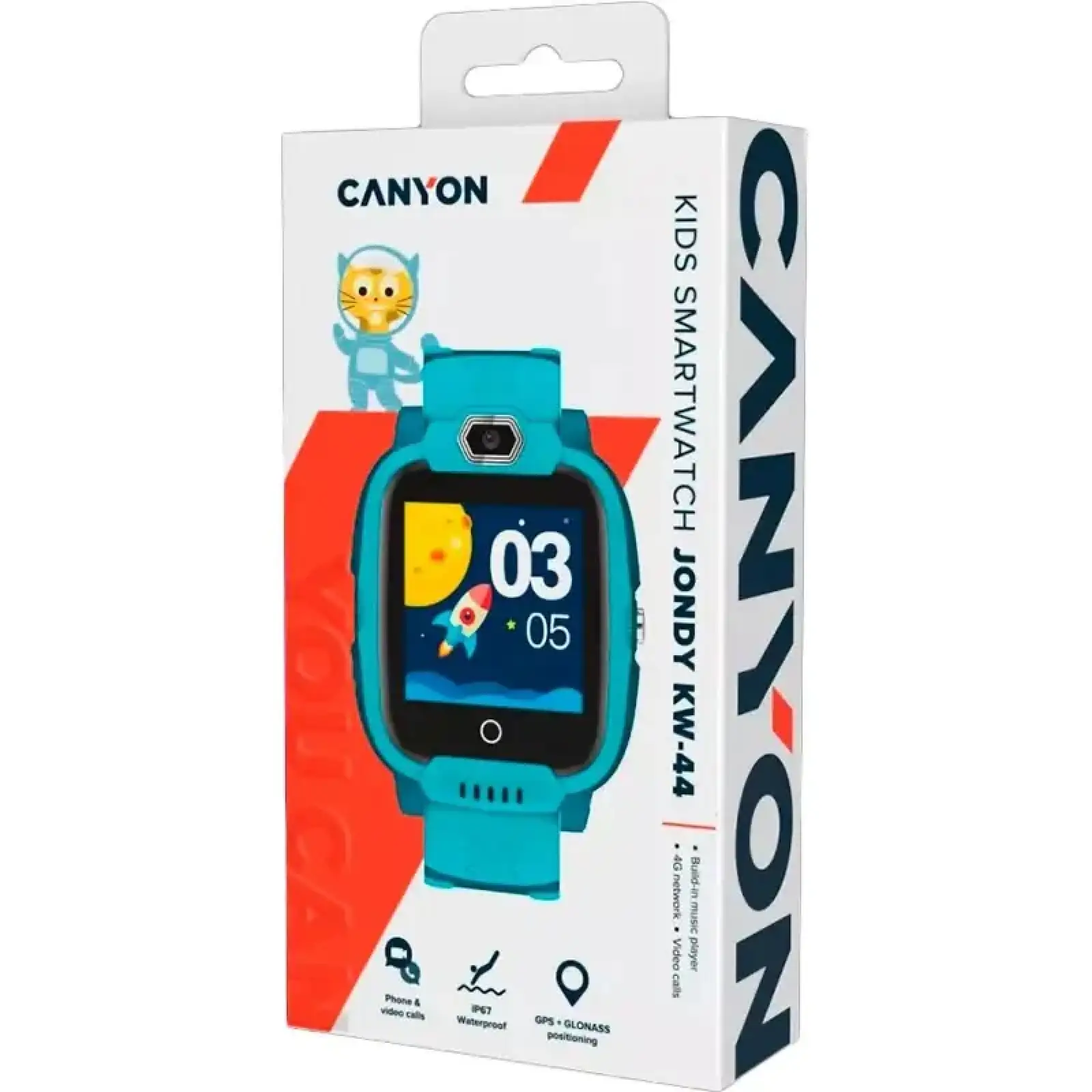 Детские смарт-часы Canyon Jondy KW-44 4G Camera GPS Music Green (CNE-KW44GB) UA