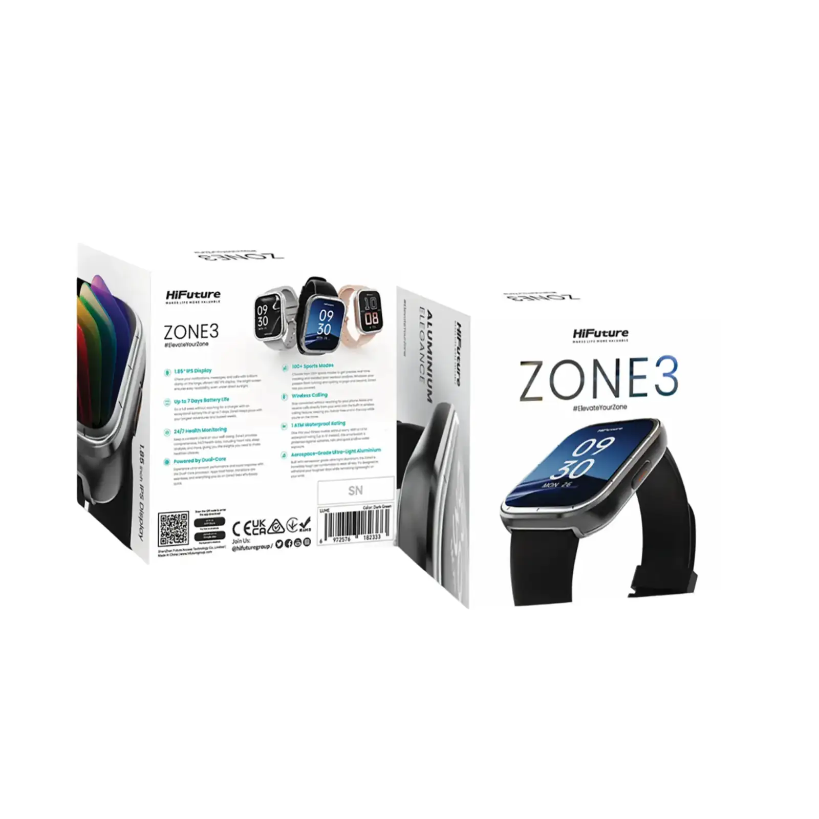 Смарт-годинник HiFuture Zone3 Black UA