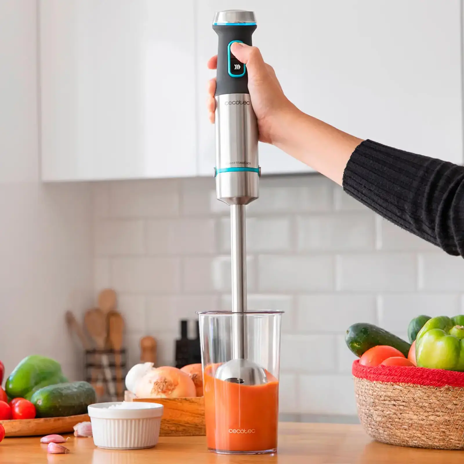 Погружной блендер CECOTEC Power TitanBlack 1200 XL Cream&Crush (CCTC-04292) UA
