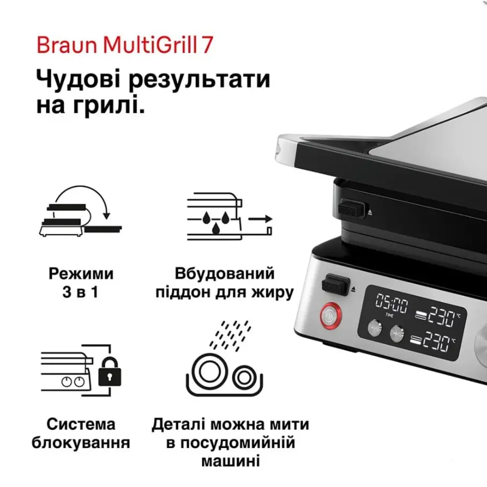 Гриль Braun MultiGrill 7 CG 7040 UA