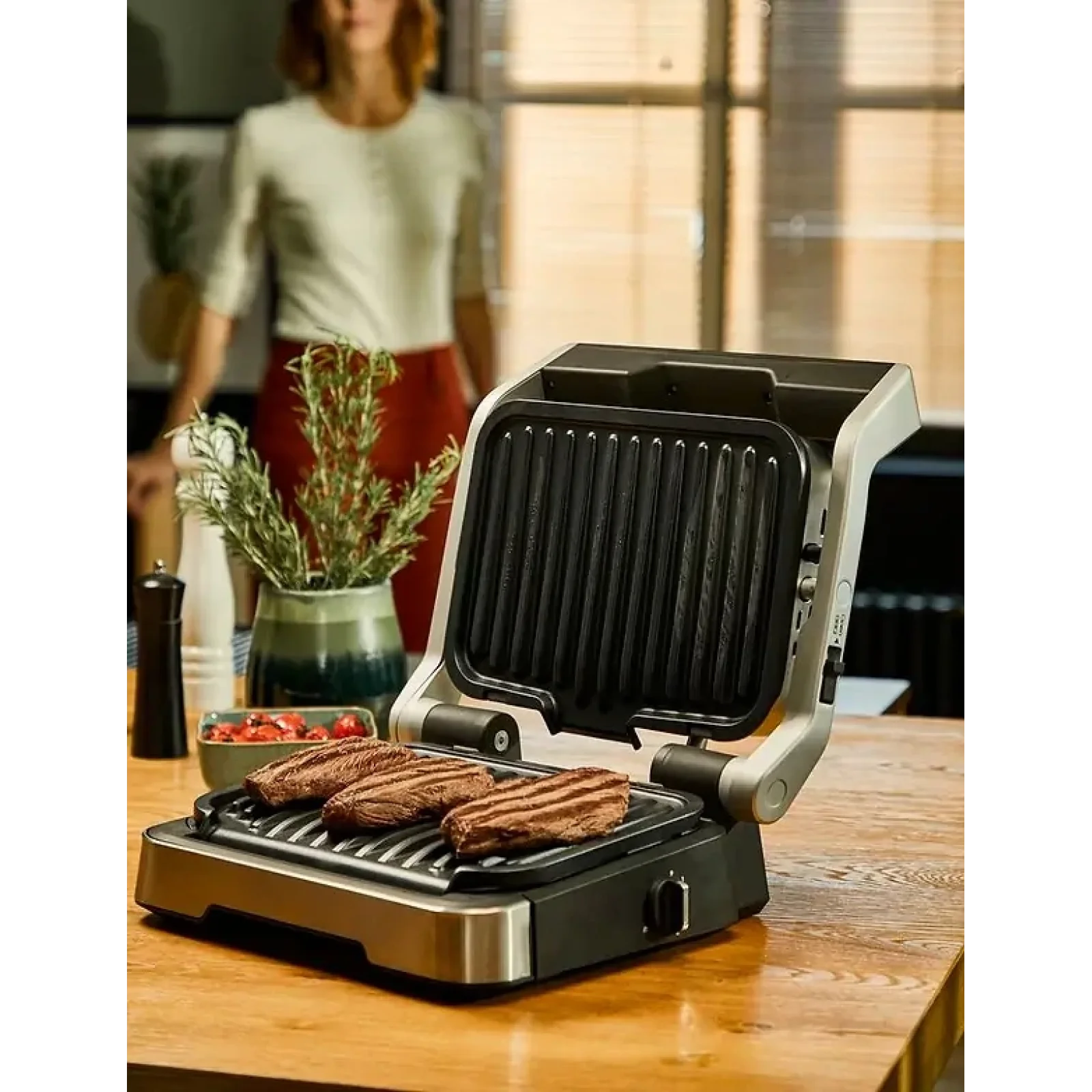 Электрогриль прижимной Tefal OptiGrill 2in1 GC772D30 UA