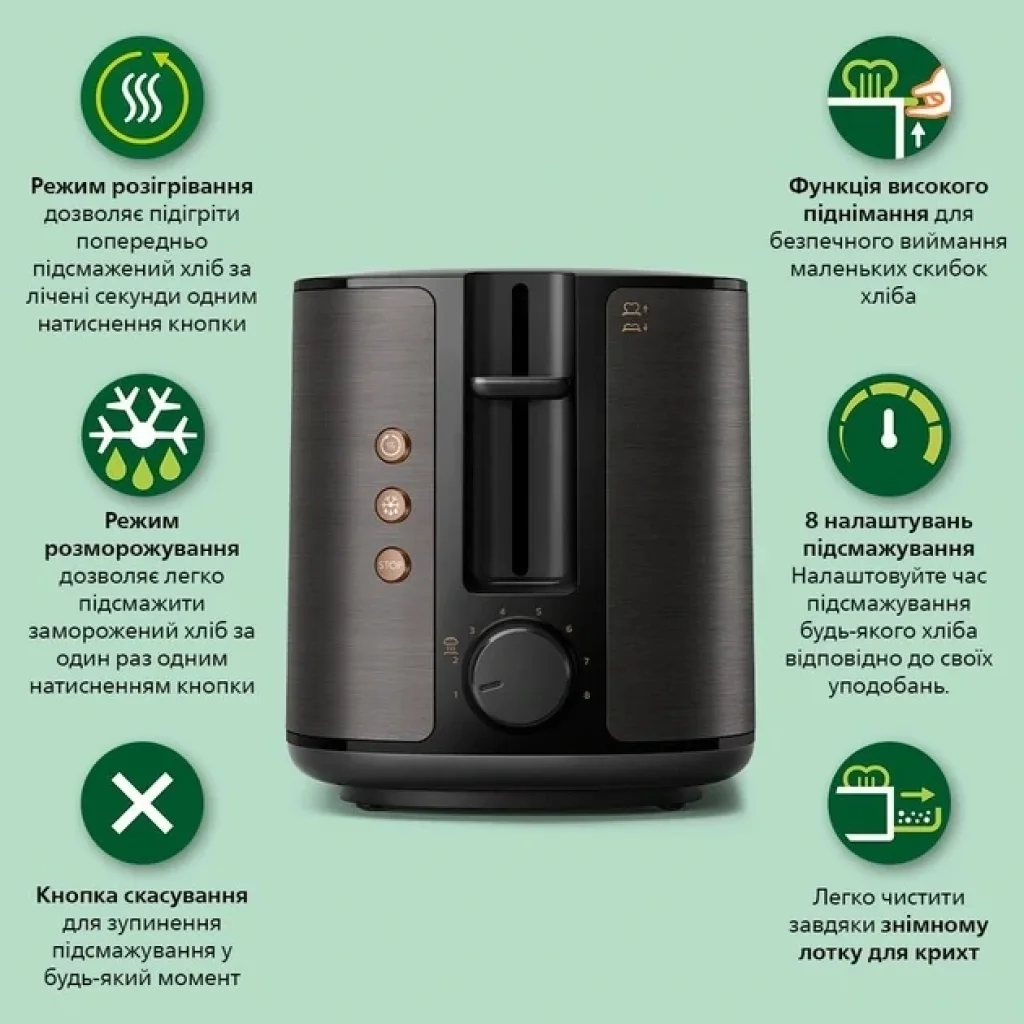 Тостер Philips Viva Collection HD2650/30 UA