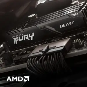 Оперативная память DDR4 4x16GB/3200 Kingston Fury Beast Black (KF432C16BBK4/64) UA