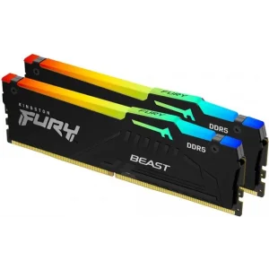 Модуль памяти DDR5 2x8GB/5200 Kingston Fury Beast RGB Black (KF552C40BBAK2-16) UA