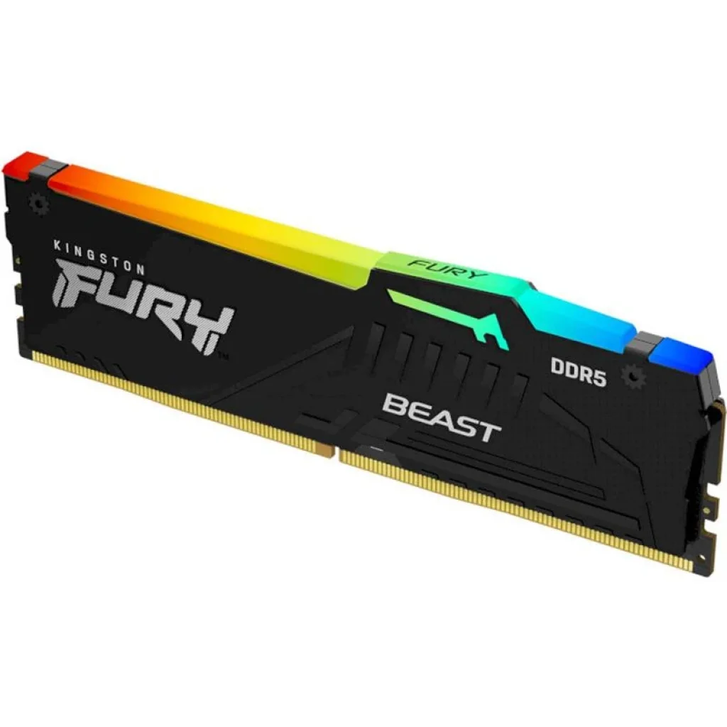 Модуль памяти DDR5 16GB/5200 Kingston Fury Beast RGB Black (KF552C36BBEA-16) UA