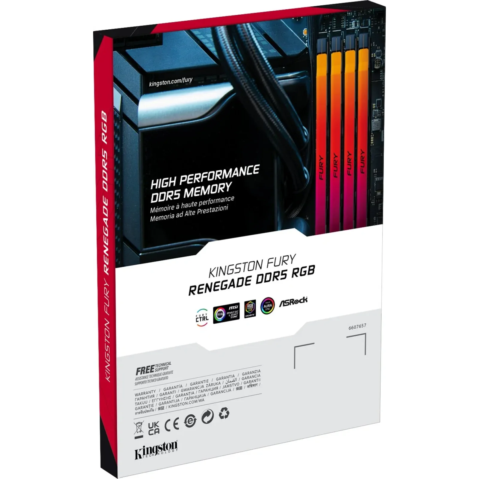Модуль пам'яті DDR5 2x48GB/6400 Kingston Fury Renegade RGB (KF564C32RSAK2-96) UA