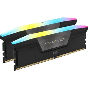 Оперативна пам'ять DDR5 2x32GB/5200 Corsair Vengeance RGB Black (CMH64GX5M2B5200C40) UA