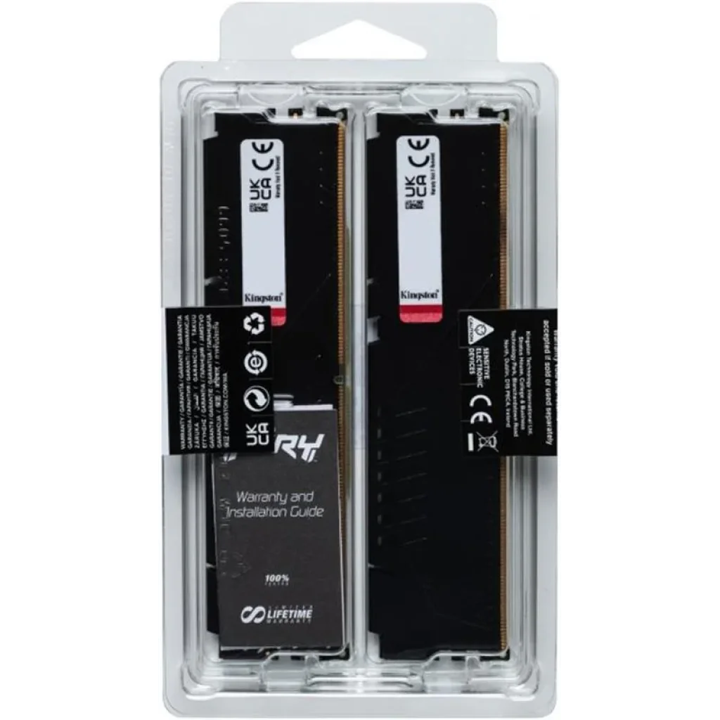 Модуль памяти DDR5 2x16GB/6400 Kingston Fury Beast Black (KF564C32BBK2-32) UA