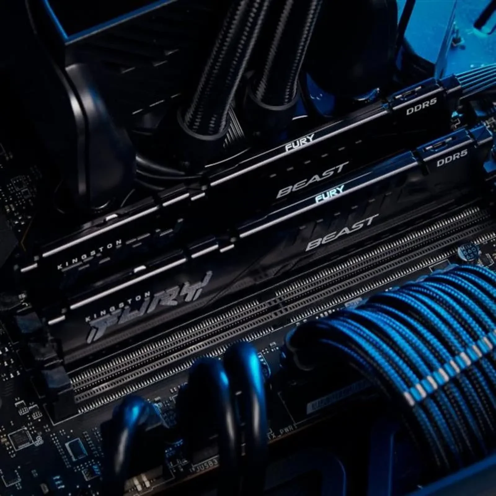 Модуль памяти DDR5 2x32GB/6000 Kingston Fury Beast Black (KF560C30BBK2-64) UA
