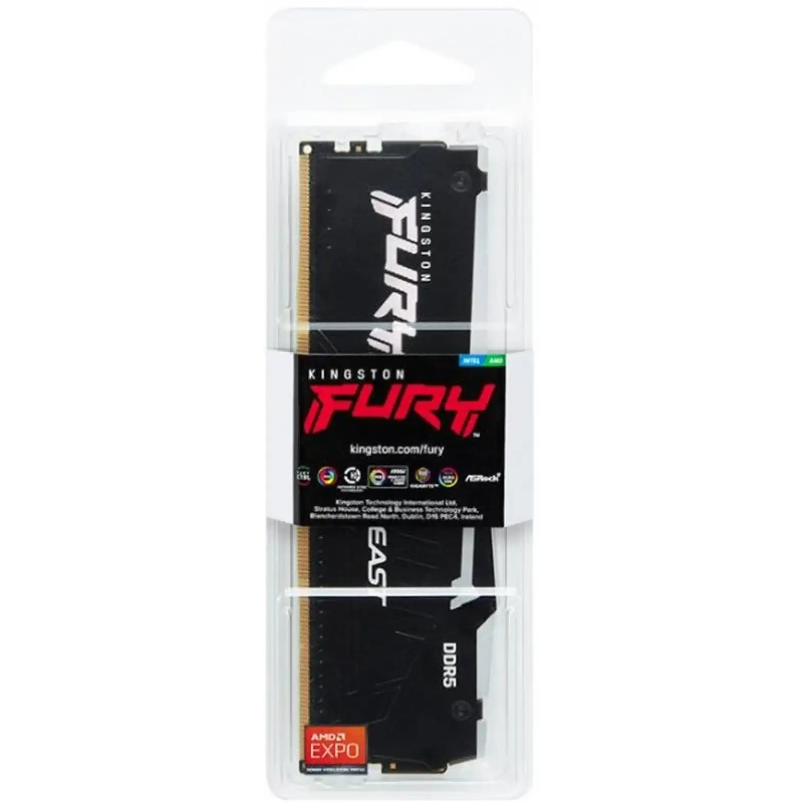 Оперативна пам'ять DDR5 16GB/5200 Kingston Fury Beast RGB Black (KF552C36BBEA-16) UA