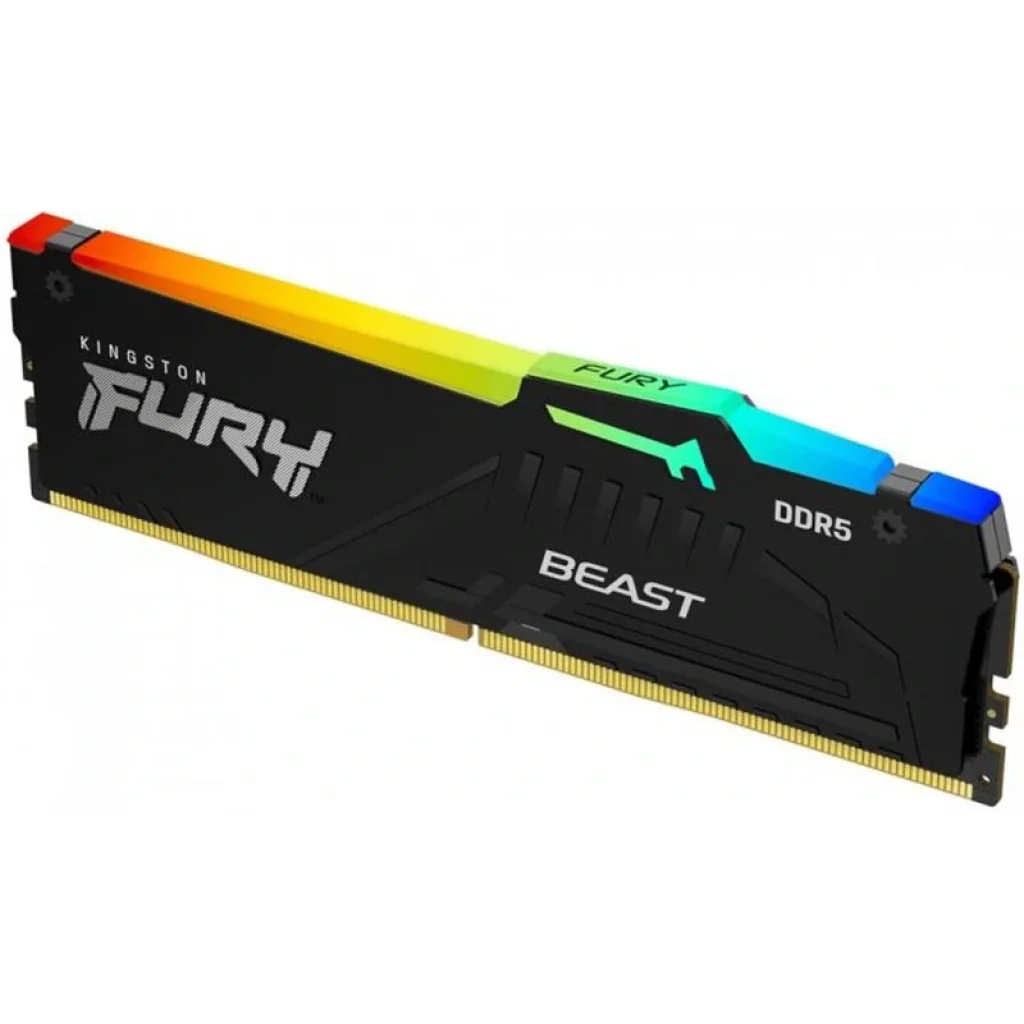 Модуль памяти DDR5 16GB/6400 Kingston Fury Beast RGB Black (KF564C32BBA-16) UA