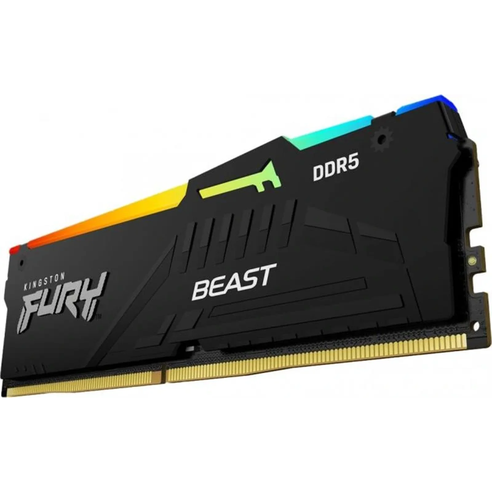 Модуль пам'яті DDR5 16GB/6400 Kingston Fury Beast RGB Black (KF564C32BBA-16) UA
