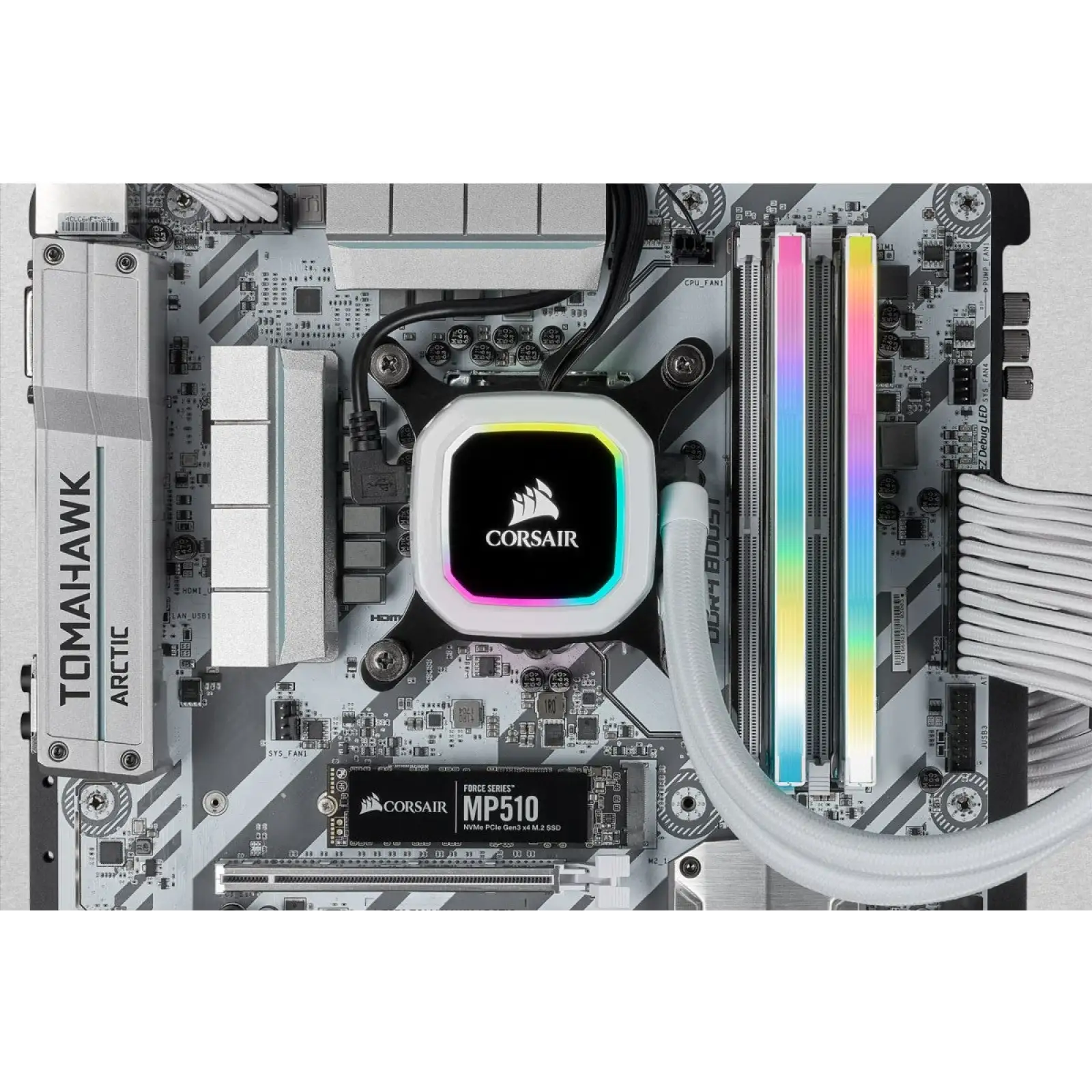 Оперативна пам'ять DDR4 2x16GB/3600 Corsair Vengeance RGB Pro SL White (CMH32GX4M2D3600C18W) UA