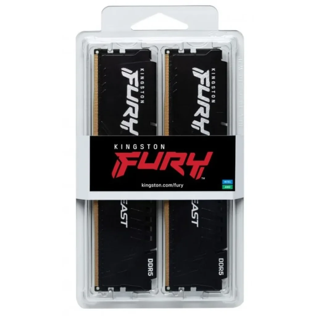 Модуль пам`яті DDR5 2x8GB/5600 Kingston Fury Beast Black (KF556C36BBEK2-16) UA