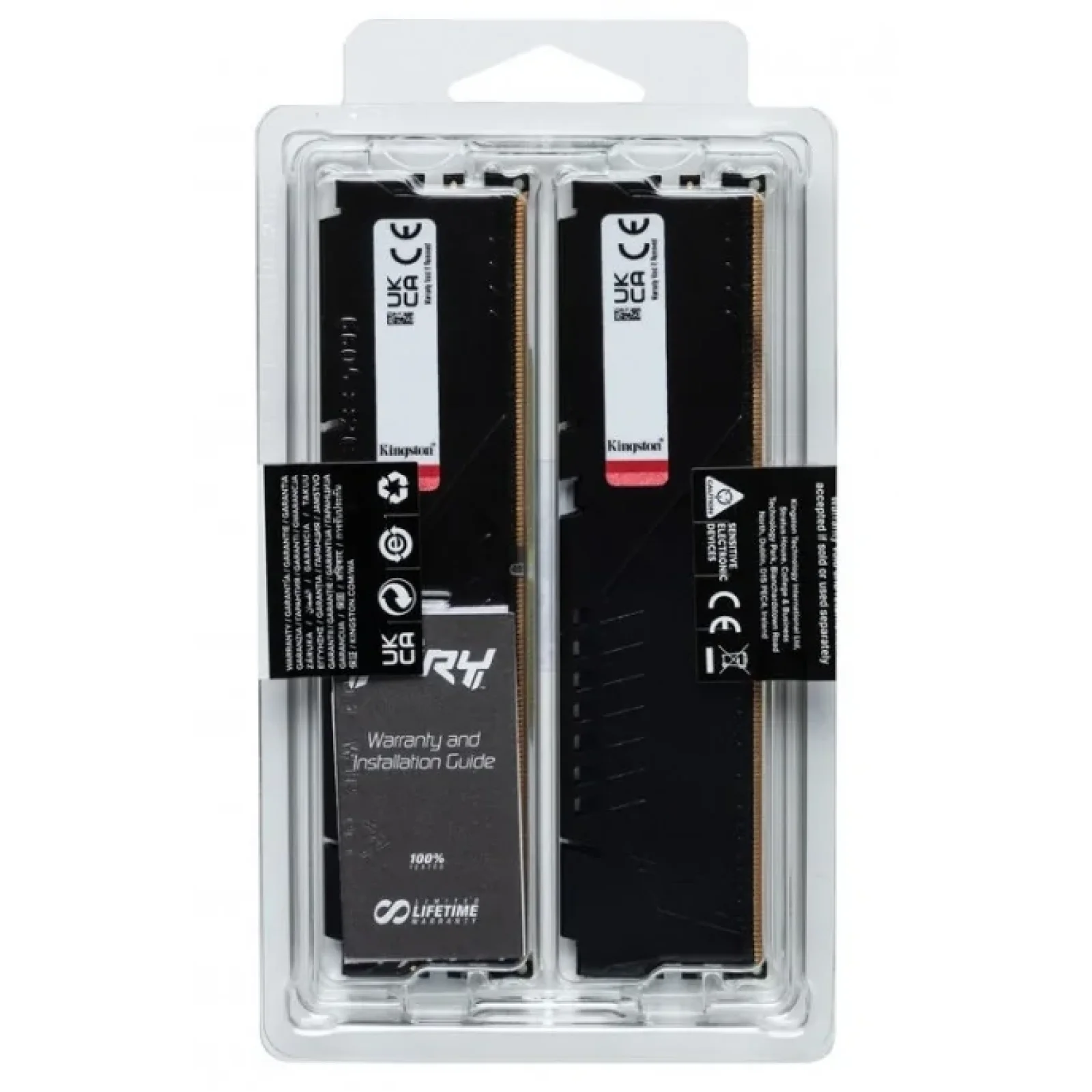 Модуль пам'яті DDR5 2x16GB/5200 Kingston Fury Beast Black (KF552C40BBK2-32) UA