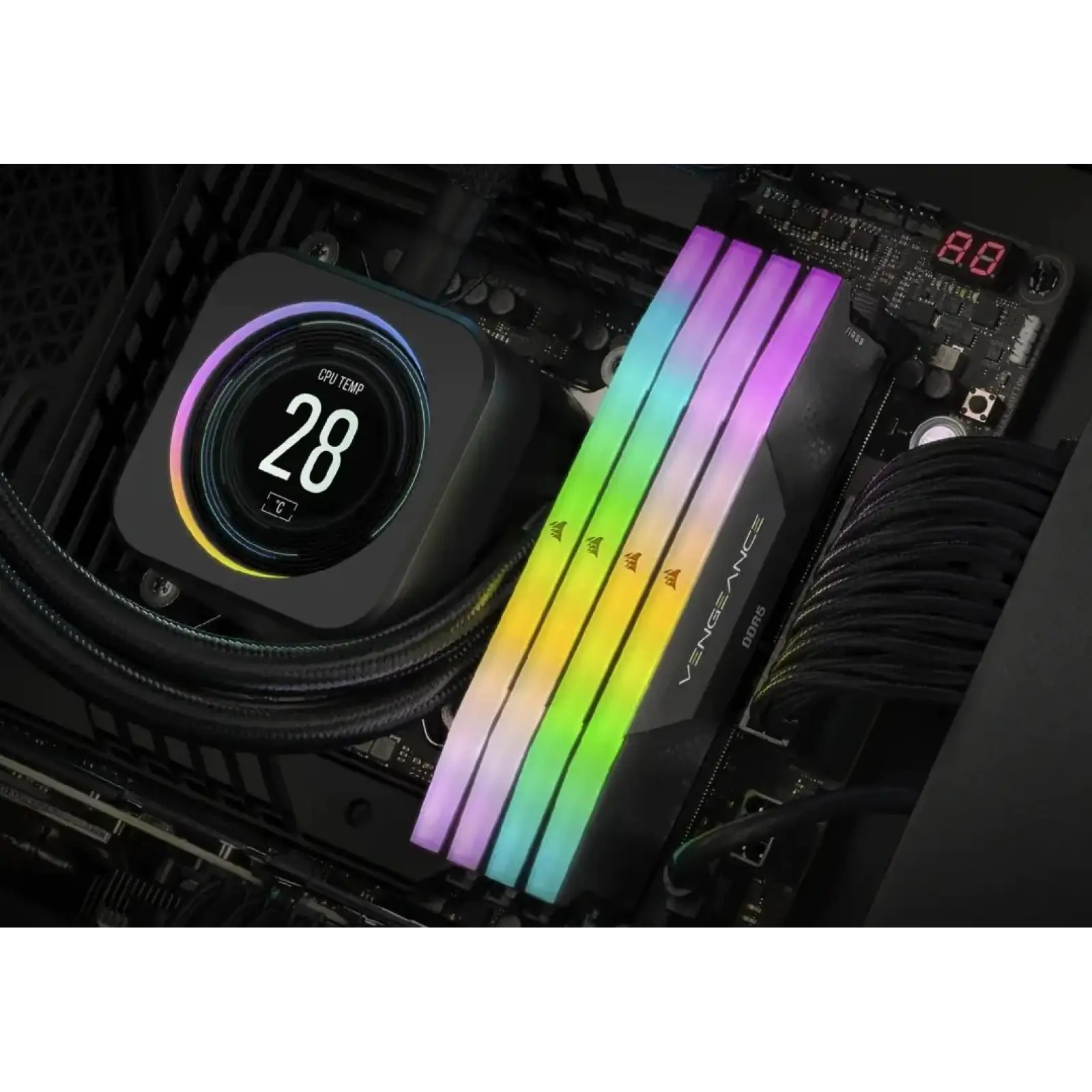 Оперативна пам'ять DDR5 2x16GB/6000 Corsair Vengeance RGB Black (CMH32GX5M2E6000C36) UA
