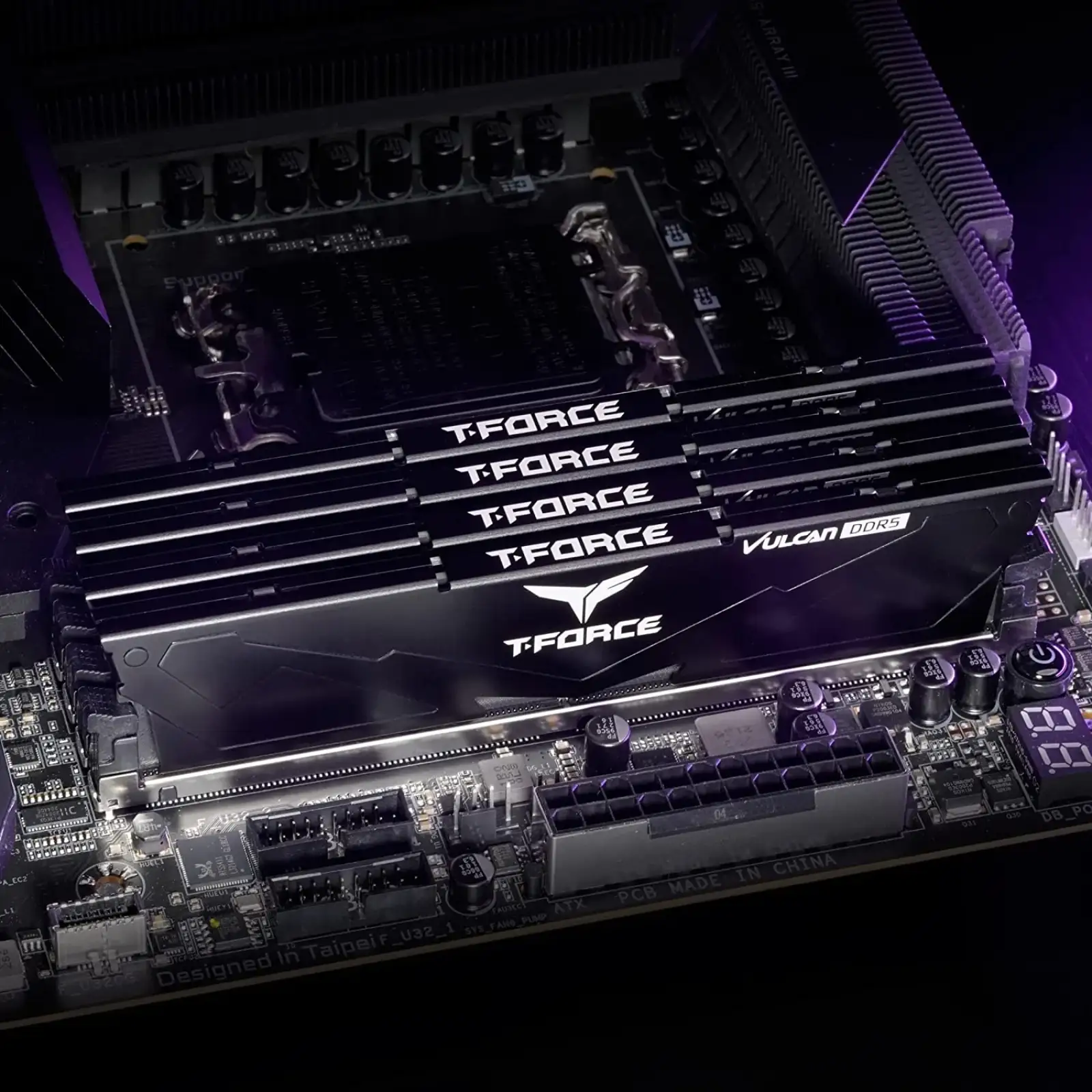 Оперативная память DDR5 2x16GB/6000 Team T-Force Vulcan Black (FLBD532G6000HC38ADC01) UA