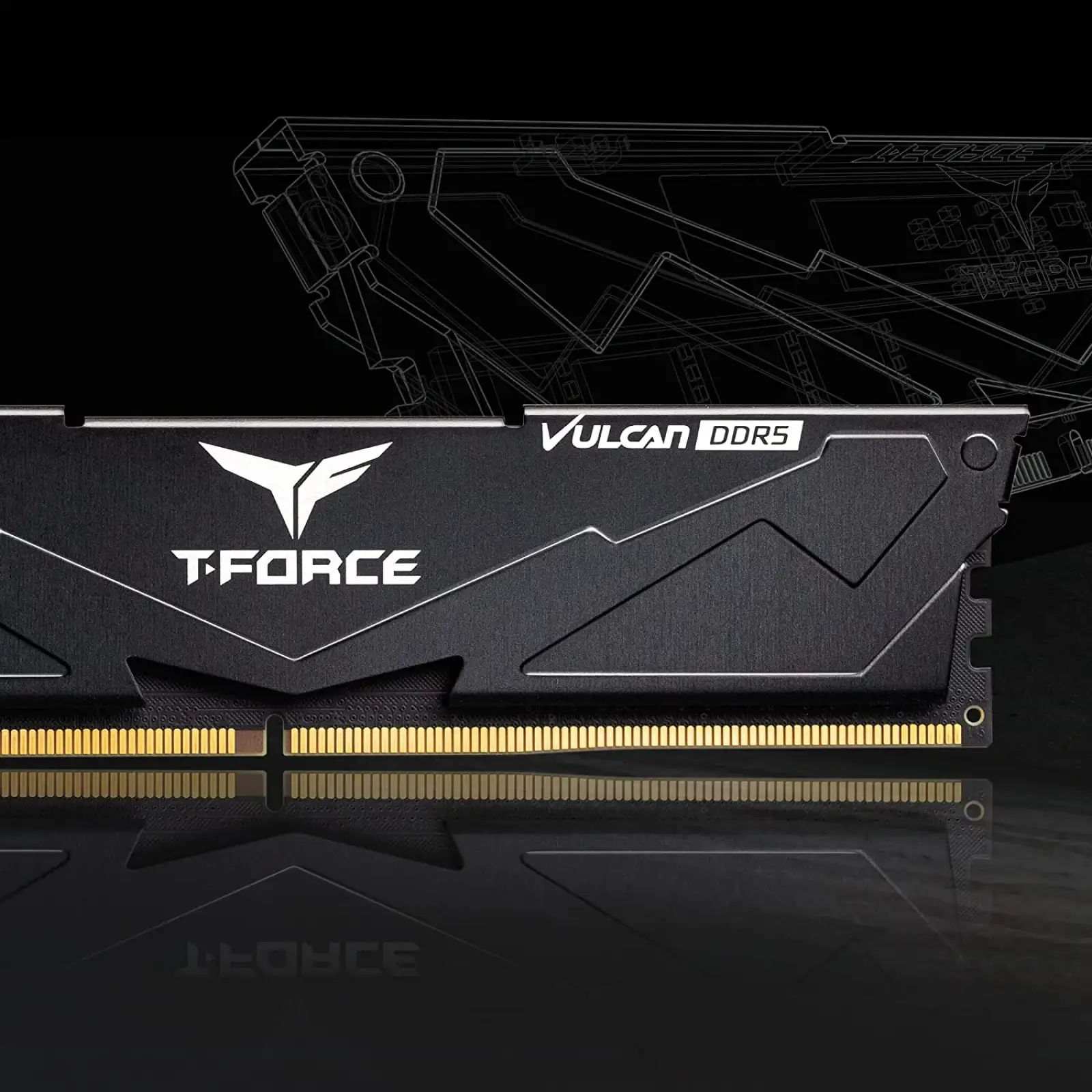 Оперативная память DDR5 2x16GB/6000 Team T-Force Vulcan Black (FLBD532G6000HC38ADC01) UA