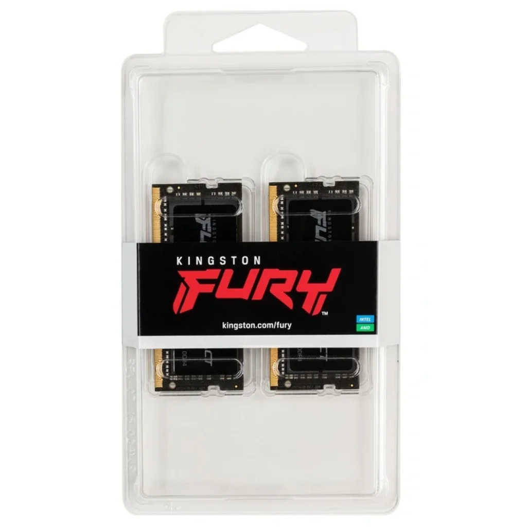 Модуль пам'яті SO-DIMM 2x8GB/3200 DDR4 Kingston Fury Impact (KF432S20IBK2/16) UA