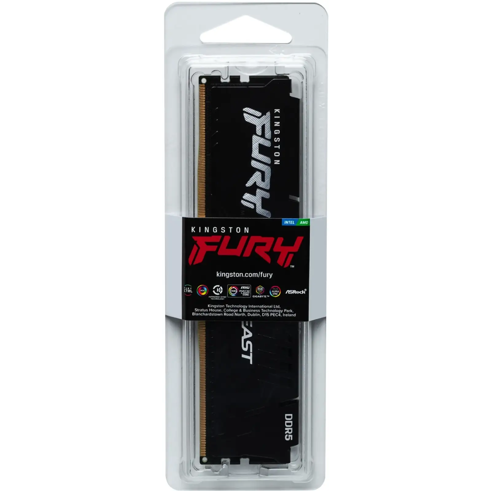 Оперативна пам'ять DDR5 32GB/4800 Kingston Fury Beast Black (KF548C38BB-32) UA