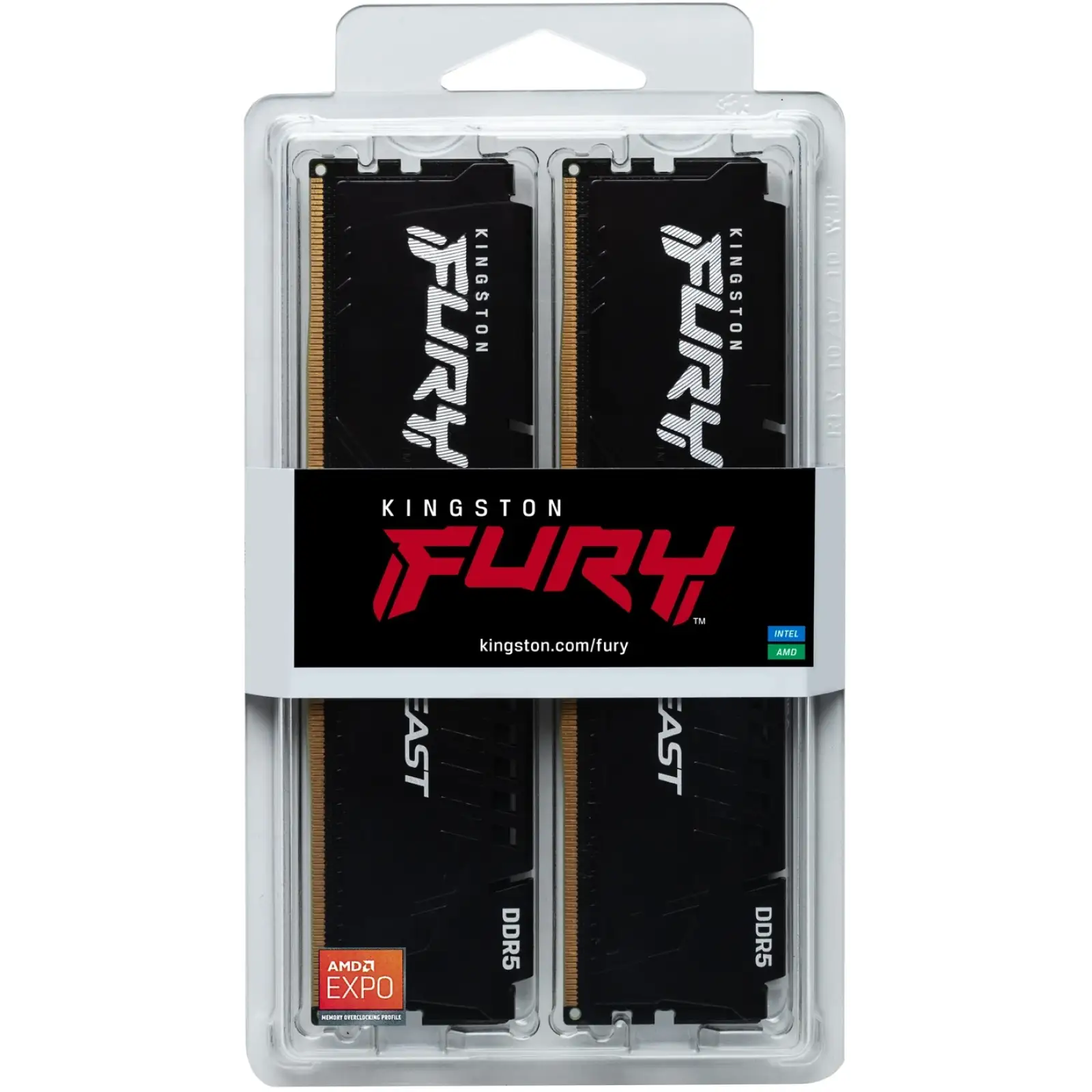 Оперативна пам'ять DDR5 2x16GB/6000 Kingston Fury Beast Black (KF560C36BBEK2-32) UA