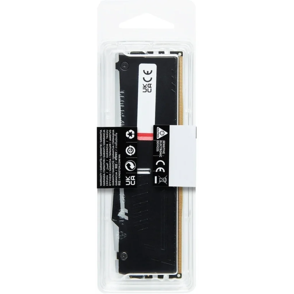Модуль памяти DDR5 16GB/6400 Kingston Fury Beast RGB Black (KF564C32BBA-16) UA