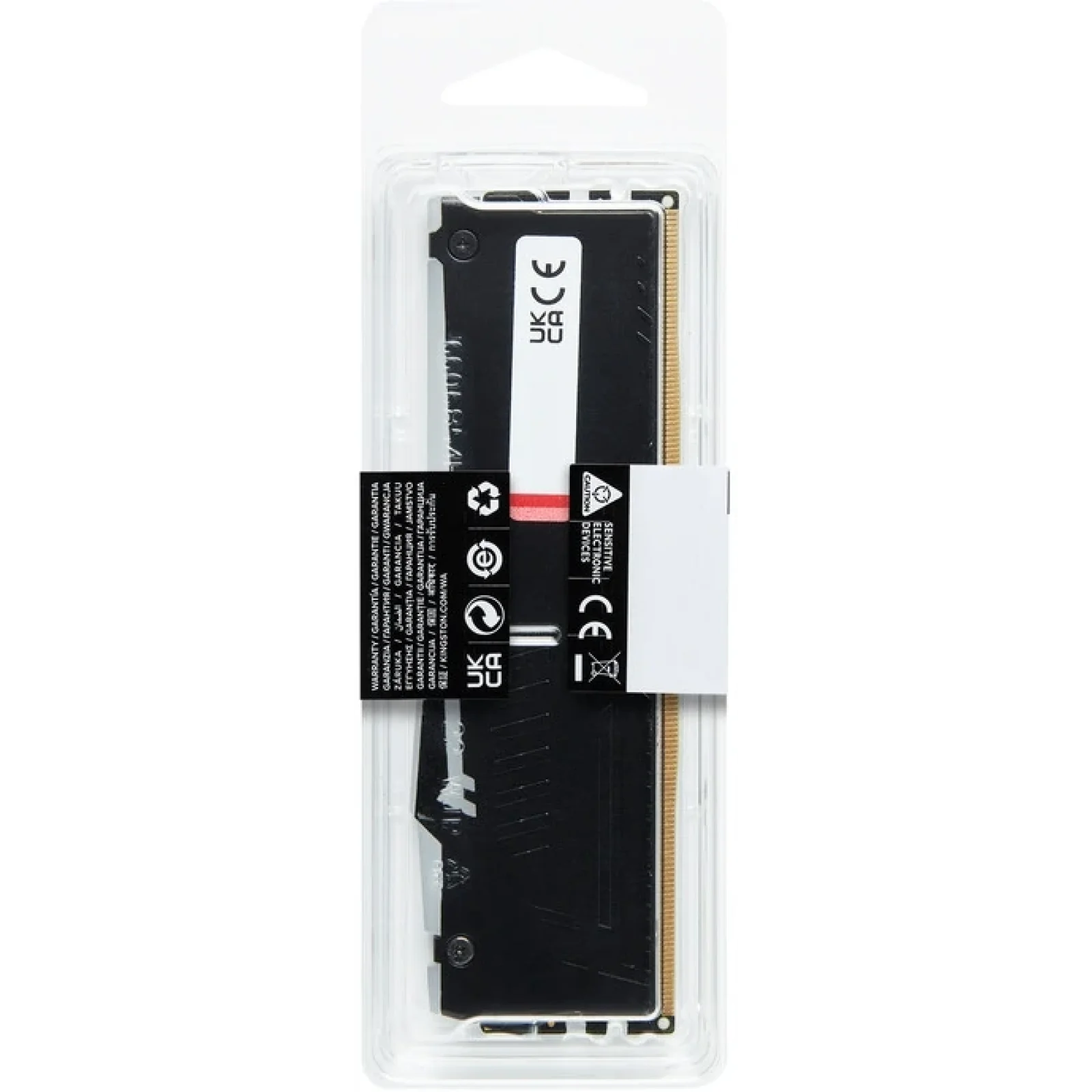 Модуль пам'яті DDR5 16GB/6400 Kingston Fury Beast RGB Black (KF564C32BBA-16) UA