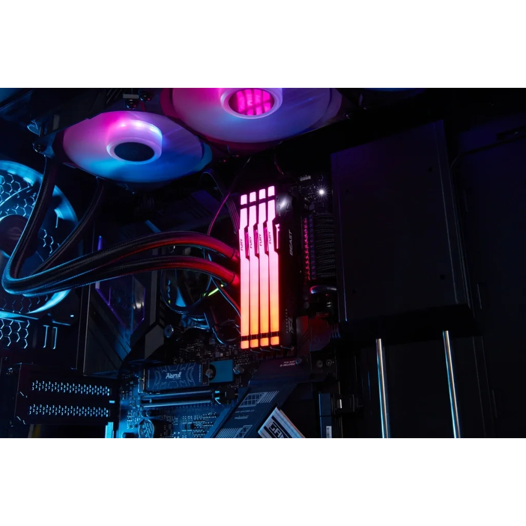 Модуль памяти DDR5 16GB/6400 Kingston Fury Beast RGB Black (KF564C32BBA-16) UA