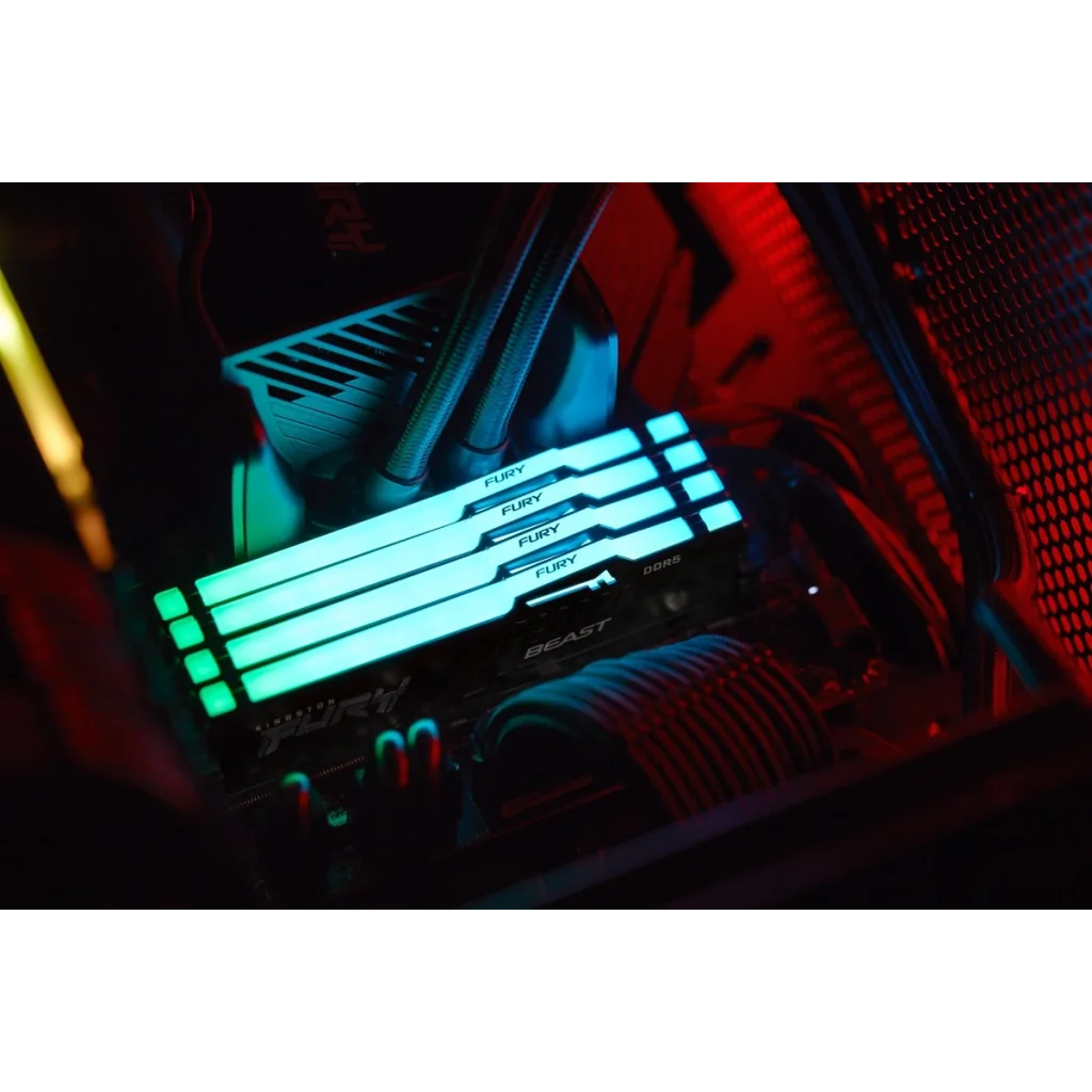 Модуль памяти DDR5 16GB/6400 Kingston Fury Beast RGB Black (KF564C32BBA-16) UA