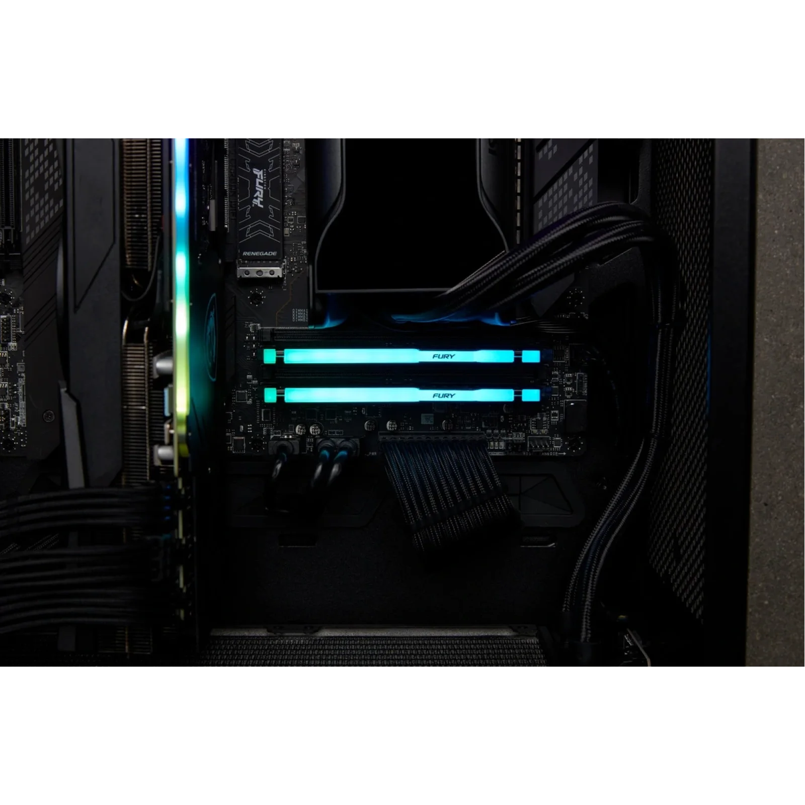Модуль пам'яті DDR5 16GB/6400 Kingston Fury Beast RGB Black (KF564C32BBA-16) UA