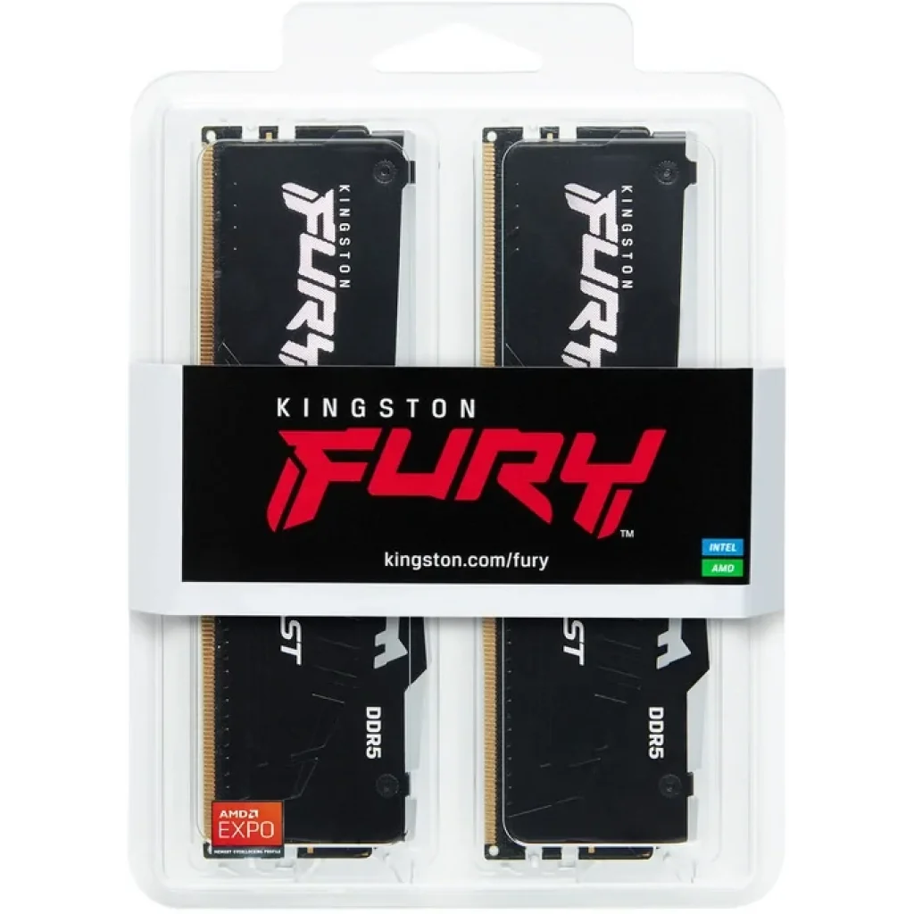 Модуль памяти DDR5 2x8GB/5200 Kingston Fury Beast RGB Black (KF552C40BBAK2-16) UA
