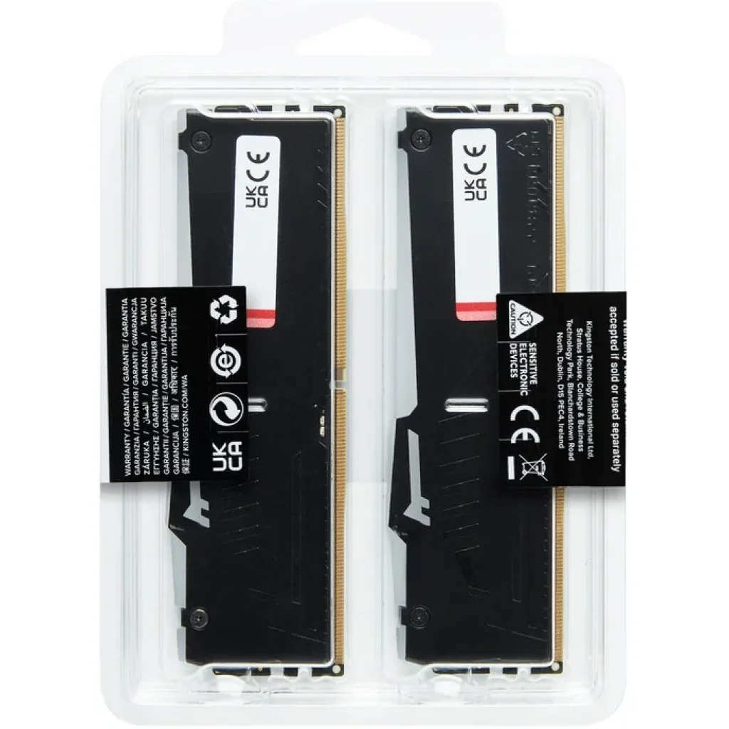 Модуль памяти DDR5 2x8GB/5200 Kingston Fury Beast RGB Black (KF552C40BBAK2-16) UA