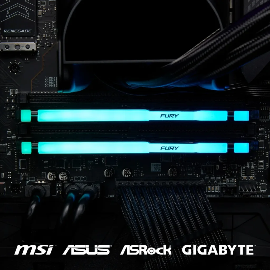 Модуль памяти DDR5 2x8GB/5200 Kingston Fury Beast RGB Black (KF552C40BBAK2-16) UA