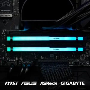 Модуль памяти DDR5 2x8GB/5200 Kingston Fury Beast RGB Black (KF552C40BBAK2-16) UA