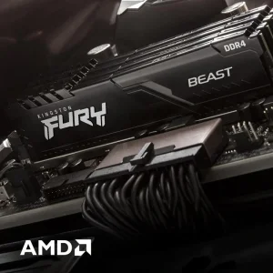 Модуль памяти DDR4 2x32GB/3200 Kingston Fury Beast Black (KF432C16BBK2/64) UA