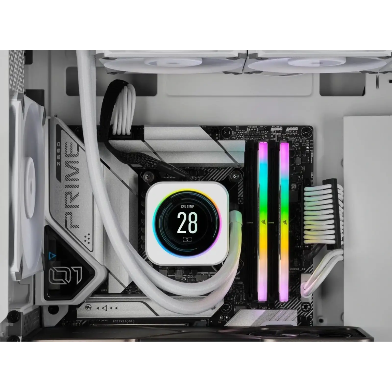Оперативна пам'ять DDR5 2x16GB/6400 Corsair Vengeance RGB White (CMH32GX5M2B6400C36W) UA