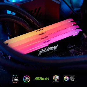 Модуль памяти DDR4 8GB/3200 Kingston Fury Beast RGB (KF432C16BB2A/8WP) UA