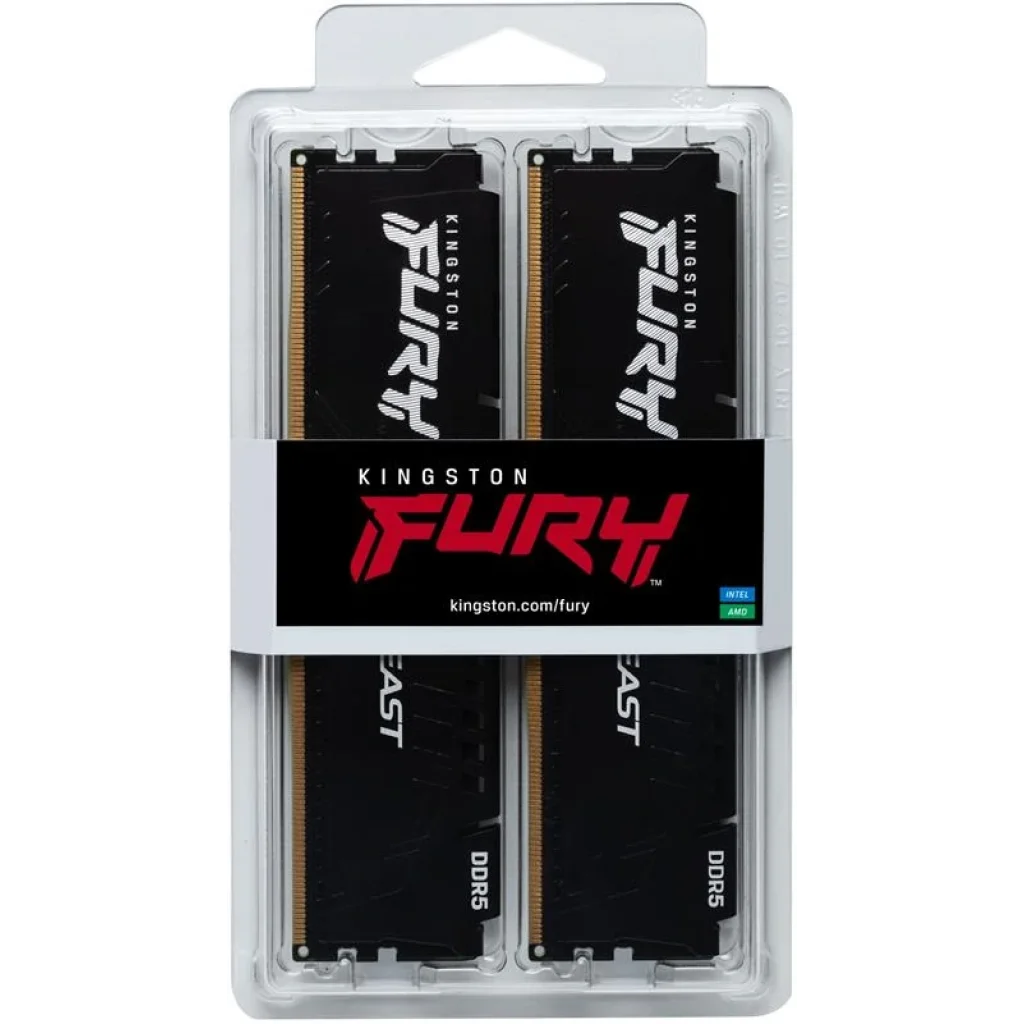 Модуль памяти DDR5 2x16GB/5600 Kingston Fury Beast Black (KF556C40BBK2-32) UA