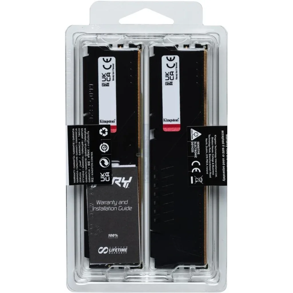 Модуль памяти DDR5 2x16GB/5600 Kingston Fury Beast Black (KF556C40BBK2-32) UA